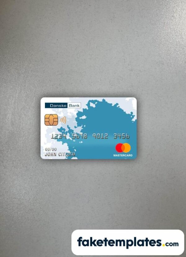 fake Finland Danske bank Mastercard photolook and scan look download PSD templates | 2 in 1