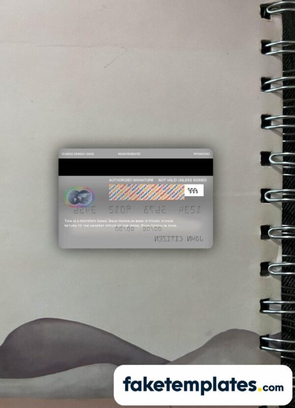 fake Israel Bank Hapoalim bank Mastercard platinum photolook and scan look download PSD templates | 2 in 1 - Image 2