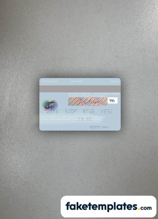 fake Madagascar AccèsBanque Mastercard photolook and scan look download PSD templates | 2 in 1 - Image 2