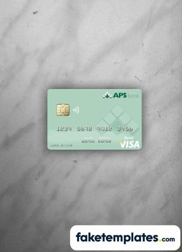 fake Malta APS Bank Limited visa debit card photolook