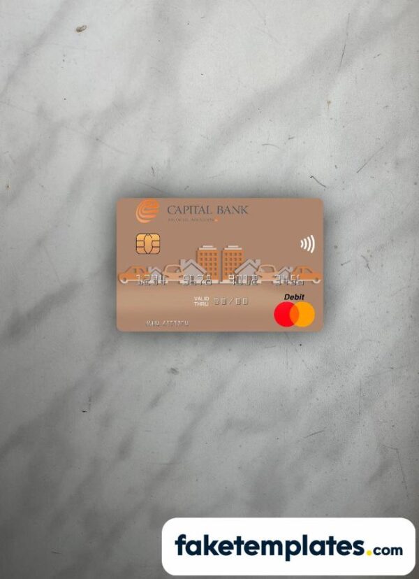 fake North Macedonia Capital Banka AD Skopje Mastercard photolook and scan look download PSD templates | 2 in 1