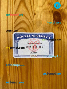 fake USA SSN photolook blue background download photolook and scan look ...